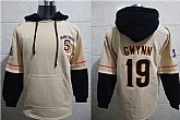 San Diego Padres 19 Tony Gwynn Cream All Stitched Pullover Hoodie,baseball caps,new era cap wholesale,wholesale hats